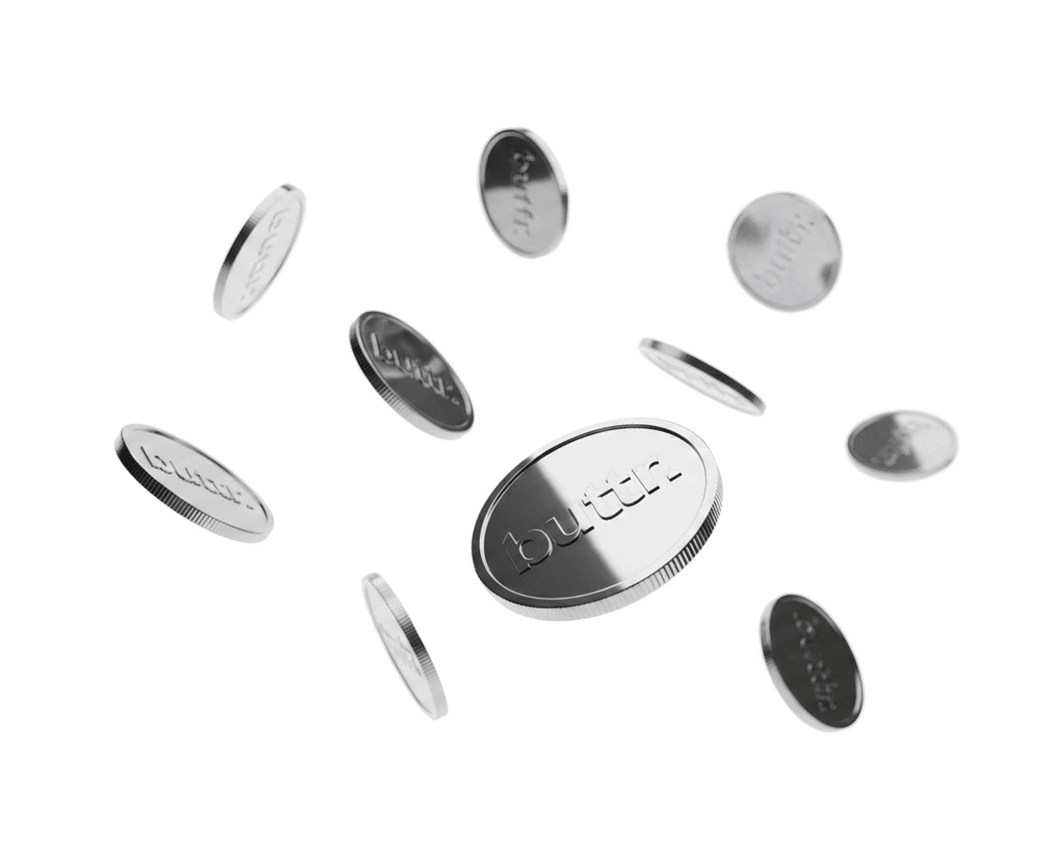 Floating buttr coins