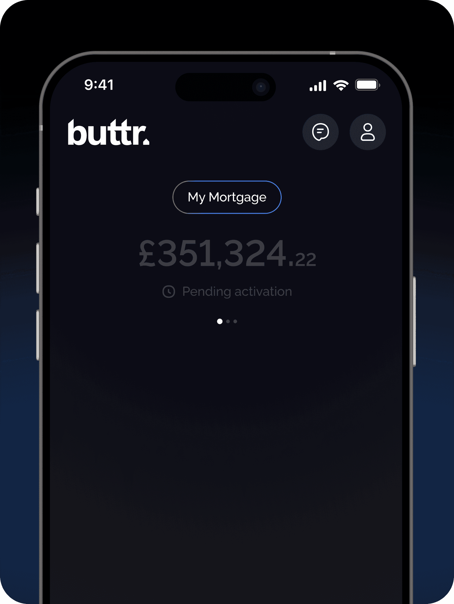 Buttr app dashboard with a keys collection card expanding from inside the phone